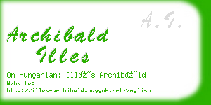 archibald illes business card
